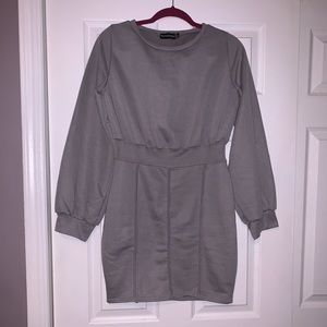 Grey sweater dress